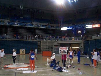 Gator Invitational indoor shot competition